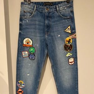 Zara patchwork jeans